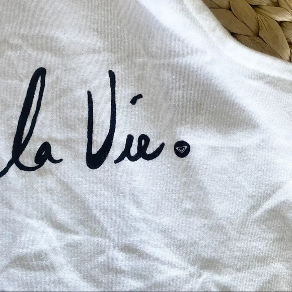 ROXY Girl's Sea La Vie Print Cross Back Crop Tank - Picture 3 of 7